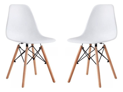 Juego De 2 Sillas Eames Modernas Tipo Minimalista Hogar