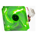 Zfan12g Ventilador Led 12x12 Cms 12v Verde Computoys