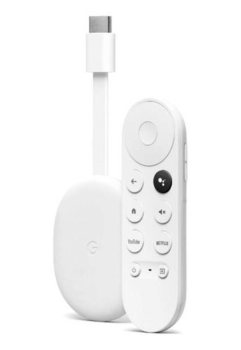 Google Chromecast 4 Google Tv 4k Wi-fi Control Remoto Blanco