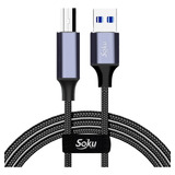 Cable Impresora Usb A A B High Performance Para Hp Xerox 3m