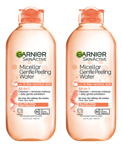 Garnier Skinactive - Agua Micelar Suave Para Pelar Con 1% D.