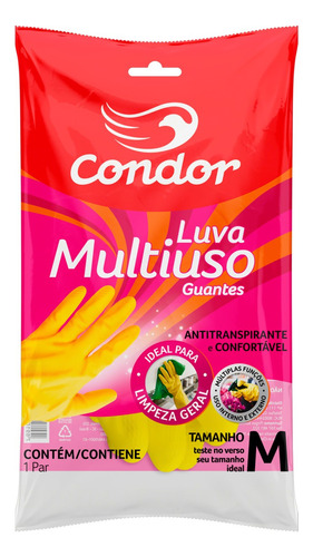 Luva Multiuso Amarela Condor M