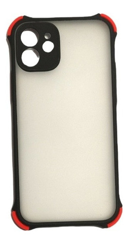 Carcasa Para iPhone 12 Mini Borde Negro Antigol Protec Camar