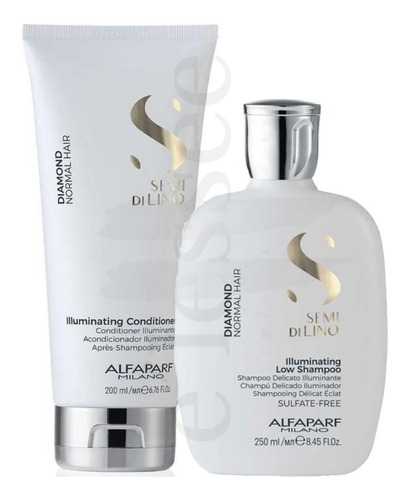 Kit Shampoo + Acondon Illuminating Alfaparf Semi Di Lino