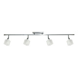 Lampara Gioluce 2602-4-cr  Aplique Techo 4 Luz Sistema Recto Led Living Cocina Color Plateado