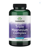 Swanson Magnesio Triple Complex 400mg 300 Capsulas (10meses)