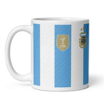 Taza De Cafe Cerámica Argentina Campeones Camiseta Messi