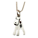 Collar/colgante De Plata Perro Fox Terrier- Cuatrocorners 