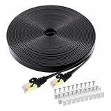 Cable Ethernet Cat 8 40 Ft - Alta Velocidad 40gbps - Negro