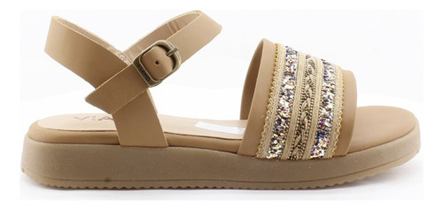 Sandalias Viamo Gin Dama Mujer Strass Bajas Comodas Cshoes