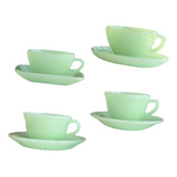 Juego De Mini Tazas De Té Y Platillos 1:6, 4 Piezas,