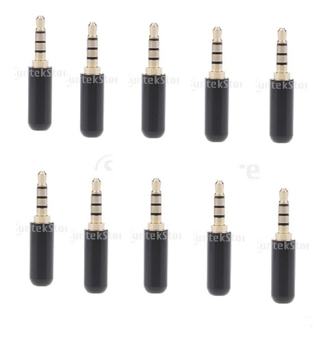 Adaptador De Enchufe Para 10 Piezas, 4 Polos, 3,5 Mm, 1/8