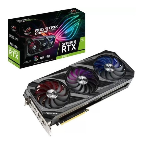 Placa De Vídeo Nvidia Asus Rog Strix Geforce Rtx 3060ti 8goc