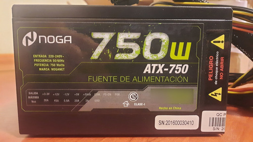 Fuente Noga Atx-750 Rgb 750w Rota 