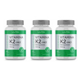 Combo 3 Vitamina K2 Mk7 - Menaquinona 100mcg Vegano - Lauton