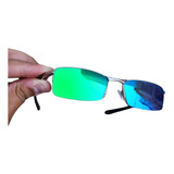 Óculos De Sol Lupa De Vilão Plasma Lente Azul Esverdeado