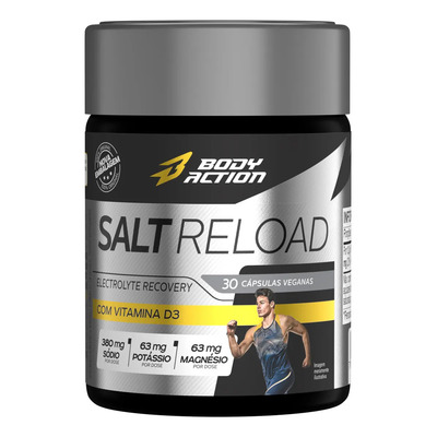 Salt Reload 30 Cápsulas Sal Premium Hidratação - Bodyaction Sabor Sem sabor | MercadoLivre