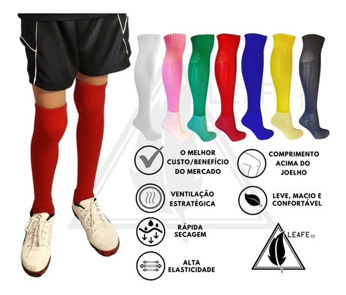 Meião Futebol Juvenil Profis Original Kanxa Kit 12 Div Cores