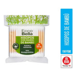 Cotonetes De Bambu Hisopos Ecologicos Algodón Madera 150 Pz