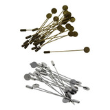 40 Set Stick Pin Stems Hat Solapa Broche Base Broche Piezas
