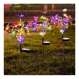 Luz Decorativa De Mariposa De Cuatro Colores Led Solar