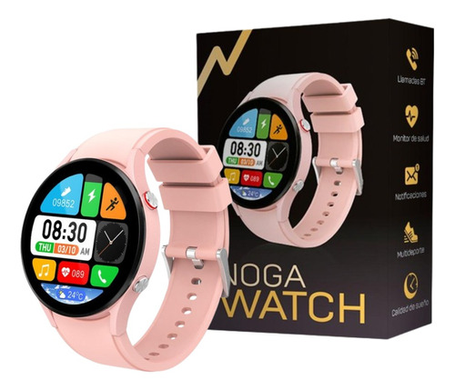 Reloj Inteligente Smartwatch Noga Sw14 Sumergible Rosa