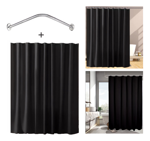 Extensible Cortinero En Escuadra, Cortinero Para Baño Kit