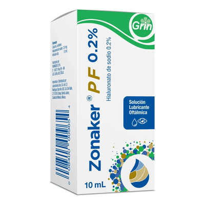 Zonaker PF Solucion Oftalmica 0.2 % Frasco Gotero C\u002F10 Ml - Laboratorios grin, s.a. de c.v. | Envío gratis