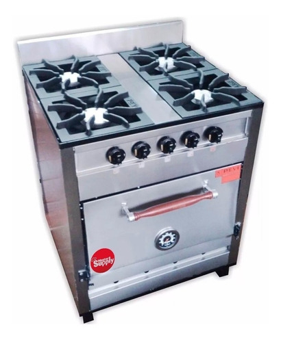 Cocina Industrial Pevi 4h 70 Cm Acero Inox Horno Pizzero Cuo Color Acero Inoxidable