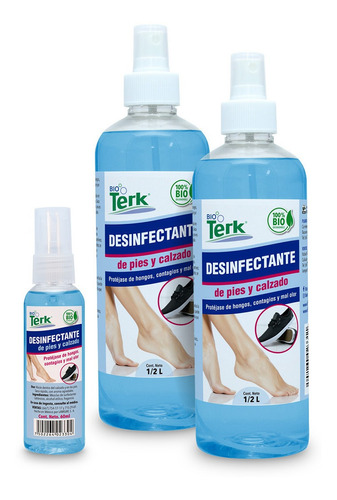 Combo Desinfectante Pies Y Calzado (2 X 500ml + 1 X 60ml)