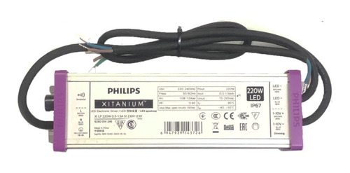 Driver Philips Xitanium 220w 500-1500ma 1-10v Ip67