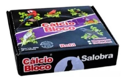 Calcio Bloco Natural Salobra 20 Pedrinha Calopsita Canário