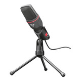 Microfono Trust Mico Gxt 212 Con Tripode 3,5mm Usb Color Negro