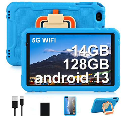 Tablet  Con Funda Aocwei X500 10.1  128gb Azul Y 14gb De Memoria Ram