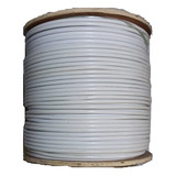 Cable Coaxial Rg6, 75 Ohm Unifilar 305 Mts Blanco 7mm