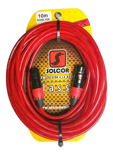 Cable Solcor Para Micrófono O Señal Xlr-xlr 5226l10 10mt