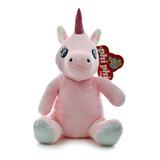 Unicornio De Peluche Rosa Sentado 22cm 2651