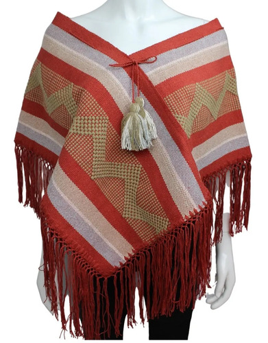 Mañanita Artesanal Poncho Quexquemetl Jalieza