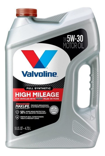 Aceite Valvoline 5w30 High Millage (sintetico) Usa X 4.73l