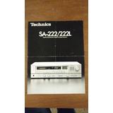 Catalogo Technics De Amplificador Decada Del 80 