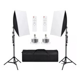 Kit 2 Iluminação Led Profissional Studio Light Softbox+tripé