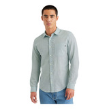 Camisa Hombre Casual Slim Fit Gris Dockers A4253-0053