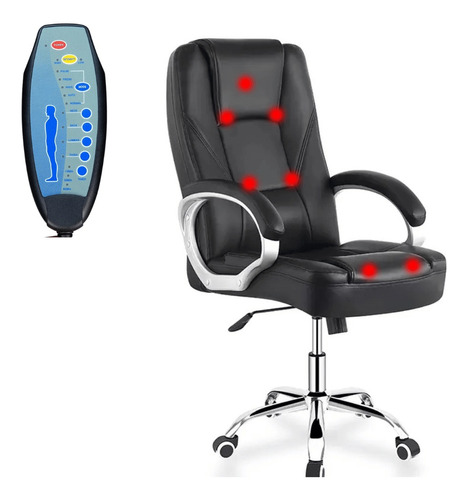 Cadeira Pres. Executiva 2 Massagem Conforto Elegância Branca