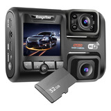 Câmera De Video Veicular Gps Wifi 1080p Carro D30h + Memoria