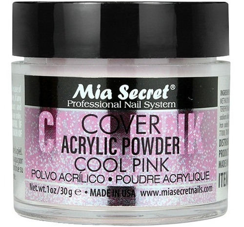 Polimero Nuevo Cover Cool Pink Uñas Acrilica Mia Secret 30g