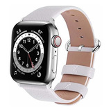 Malla De Cuero Para Apple Watch - Blanca 42mm/44mm/45mm