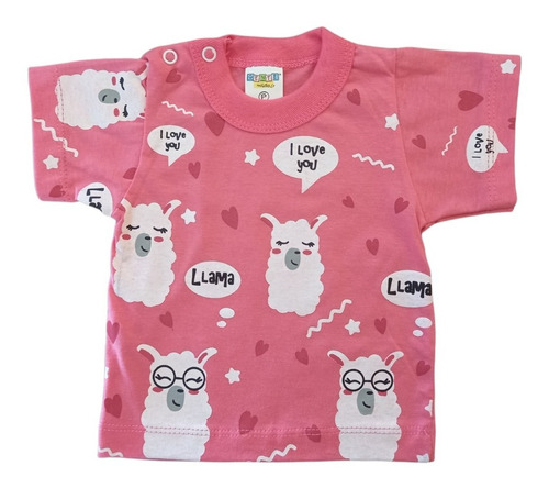 Kit 3 Camiseta Bebê Manga Curta 100% Algodão Menino E Menina