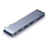Hub Adaptador Usb C 6 Em 2 Macbook Pro E Air 4k/30hz Ugreen