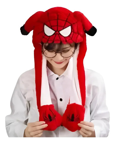 Gorro Sombrerito Levanta Orejas Luces Niños Spideman Iroman