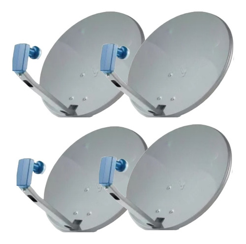 5 Antenas 60 Cm Lnb Dual X 5 Unidades 